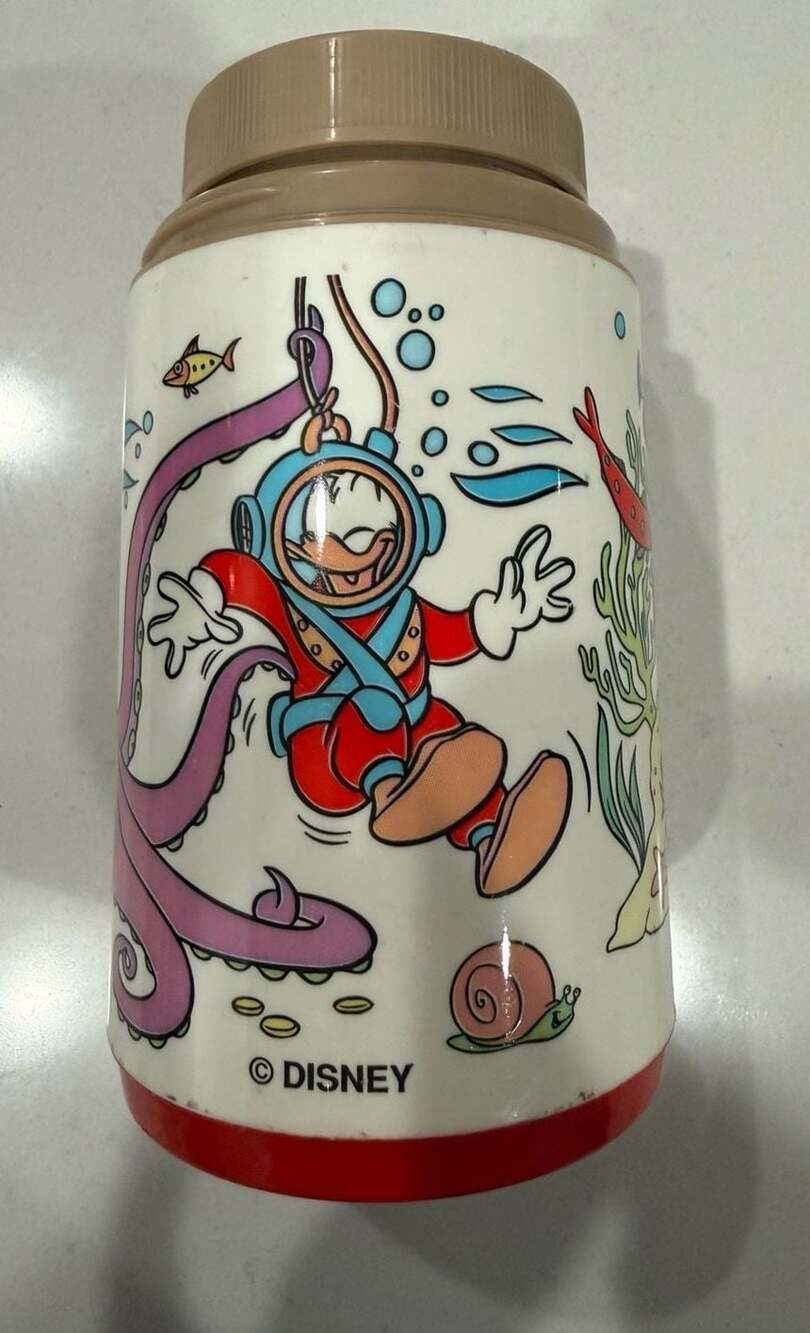 Vintage Disney Aladdin Underwater Scuba Theme Thermos Bottle